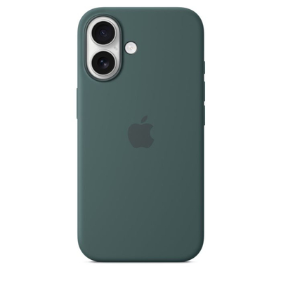 Apple iPhone 16 Silicone Case with MagSafe, Lake Green (Seasonal)