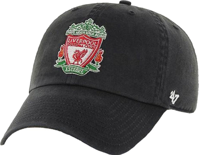 Kapele 47 Brand Liverpool FC Clean Up, me kapse mbrapa për rregullim, logo e qindisur, e zezë