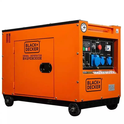 Gjenerator dizel BLACK+DECKER BXGND6300E, 6.3kW, 230V, portokalli