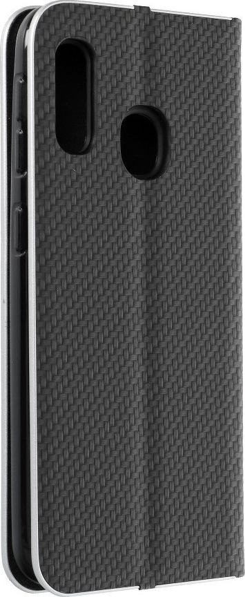 Këllëf libri Vennus Carbon për Samsung Galaxy A20e, me magnet, ngjyrë e zezë