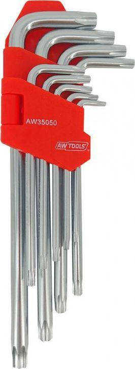 Set çelësa të gjatë AWTools Torx, 9 copë