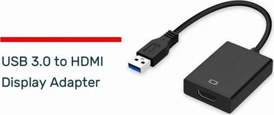 Adapter USB 3.0 në HDMI PremiumCord, me zë, Full HD 1080p, i zi