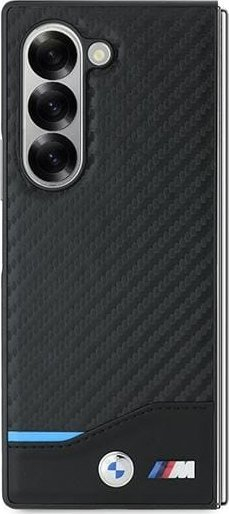 Mbrojtëse telefoni BMW Carbon MagSafe, për Samsung Galaxy Z Fold 6, karboni, e zezë