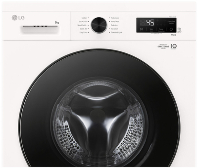 Lavatriçe LG F4X1009NWB, 9 kg, 1400 xhiro, me avull, WiFi, e bardhë