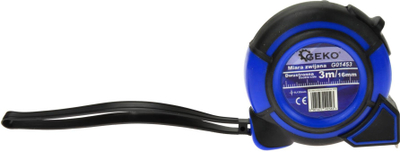 Метар за мерење Geko 3m x 16mm, двострана лента, жолт