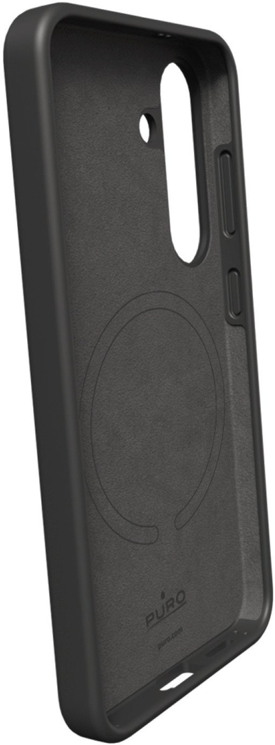 Këllëf telefoni Puro Rear Cover Samsung Galaxy S25, PU, i zi