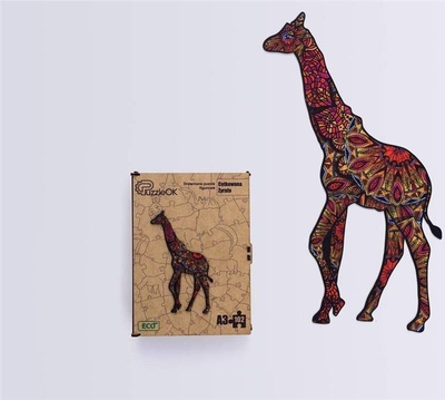 Puzzle druri PuzzleOK Eco Spotted Giraffe, 102 pjesë, A3, shumëngjyrësh
