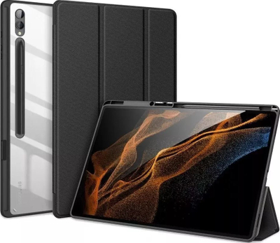 Kapak tablet DUX DUCIS TOBY, Samsung Galaxy Tab S9 Ultra, me stand dhe mbajtëse S Pen, i zi