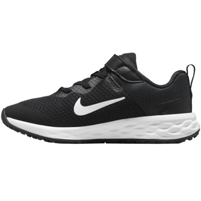 Atlete për kalamaj Nike Revolution 6, të lehta, Black White Dark Grey