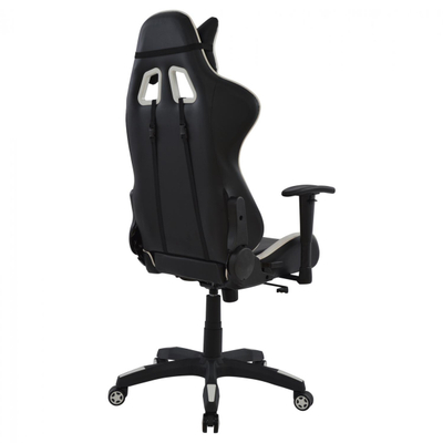 Karrige gaming SPEED me mbështetëse këmbësh, 68×71.5×134 cm (HM1063.01), zezë/ bardhë