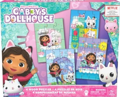 Set puzzle druri SM Games Gabby's Dollhouse, 4 copë, shumëngjyrësh