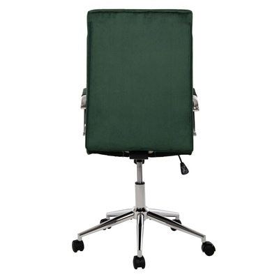 Karrige zyre Josef velur cypress green inox bazë 58×61×105–113 cm (HM1181.03), gjelbër