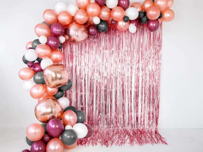 Perde dekorative PartyDeco Curtain Party Pink Gold Backdrop, 90x250cm, rozë gold