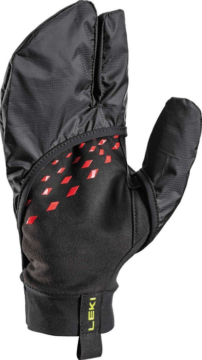 Doreza vrapimi Leki Ultra Trail Storm, MF Touch, për të ftohtë, të zeza me të kuqe