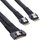 Kabllo SAS InLine Slim, SFF-8654 8i në 2x SFF-8654 4i, 0.5m, e zezë