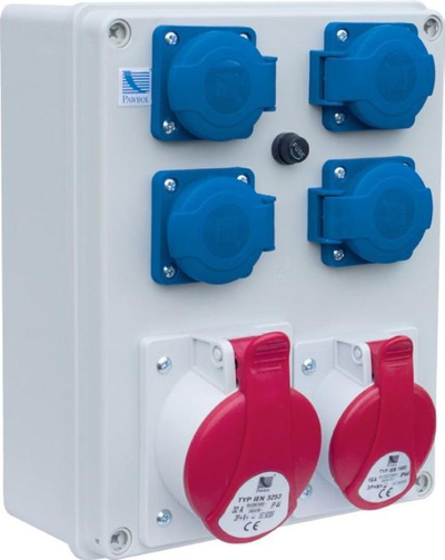 Kuti shpërndarëse Pawbol R-BOX 240, 1x32A 5P, 1x16A 5P 4x250V, IP44