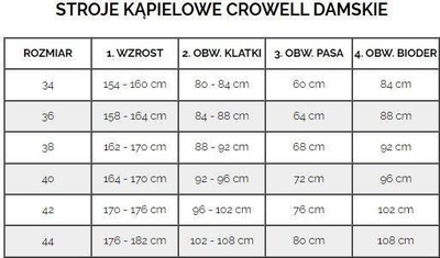 Kostum banje njëpjesësh Crowell Angie, UPF 50+, i zi me të kuqe