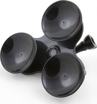 Mbajtëse me thithse Xrec 3D Mount, 3 kupa, për GoPro Hero, e zezë