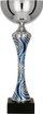 Kupë sportive Victoria Sport Metal Cup, 33.5cm, argjend me blu