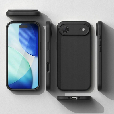Mbulesë telefoni Ringke Silicone Magnetic MagSafe, për iPhone 17 Air 17 Pro, silikoni, e zezë