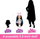 Kukull Barbie Extra Minis Travel, 14cm, me rroba dimri, shumëngjyrëshe