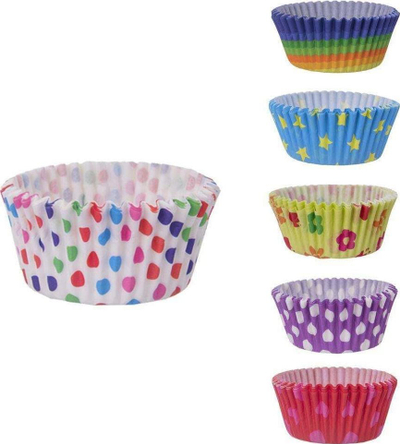 Kallëpe muffin Orion, set 200 copë, letër rezistente 220°C, shumëngjyrëshe