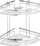 Raft këndor banjoje Wenko Bath Organization, 2 kate, çelik inox, ngjyrë argjendi