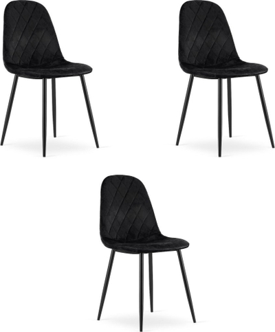 Karrige ergonomike Velrov Elegant X3, set me 3 copë, e zezë