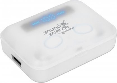 Kufje Bluetooth Manhattan True Wireless, mikrofon, ekran karikues, të bardha