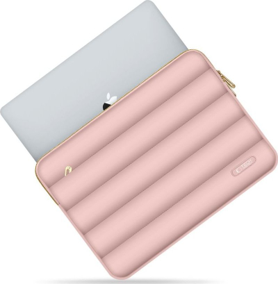 Çantë laptopi Tech-Protect Puffy 13-14", me jastëk mbrojtës, dusty rose