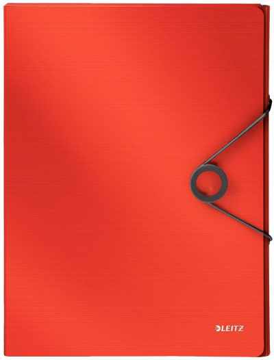 Kuti klasifikimi LEITZ Solid 4568, A4, 30mm, gri me të kuqe