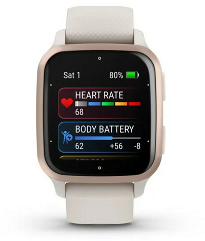 Orë e mençur Garmin Venu Sq 2 Music Edition - Peach Gold/Ivory 010-02700-11