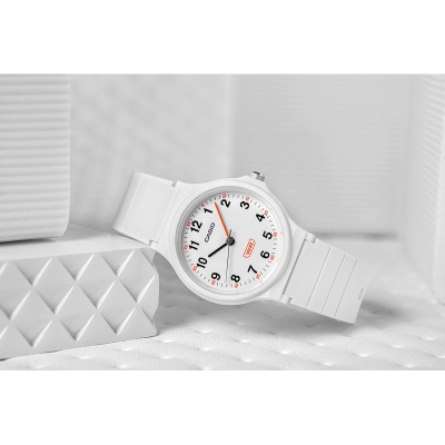 Orë dore Casio LQ-24B-7B, analoge, quartz, e bardhë