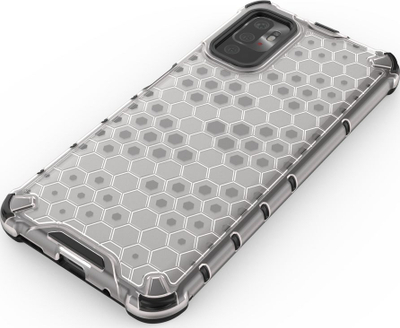 Калено куќиште за телефон Honeycomb Armor за Xiaomi Redmi Note 10 5G Poco M3 Pro, TPU PC, проѕирно