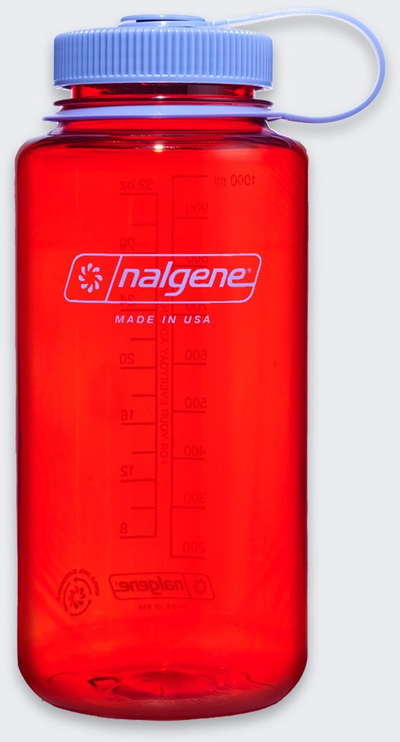 Shishe uji Nalgene Wide Mouth Sustain, 32oz, plastike pa BPA, portokalli