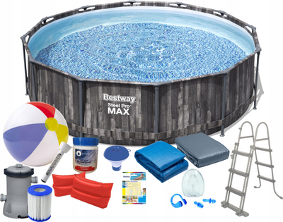 Pishinë Bestway Steel Pro Max, 366cm, 16in1 (5614X)