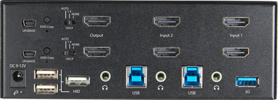 KVM switch StarTech 2 Port Dual Monitor HDMI, 4K 60Hz, USB 3.0, i zi