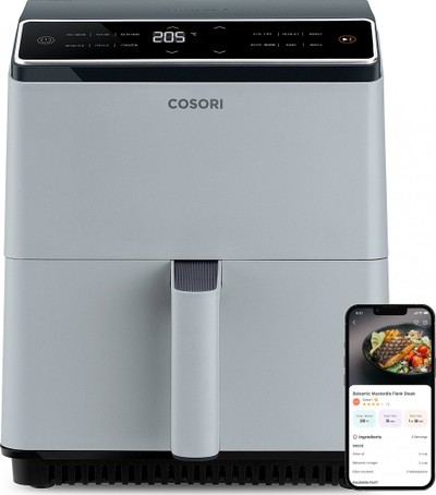 Fritezë ajri Cosori Dual Blaze Chef Edition, 6.4L, 1750W, gri
