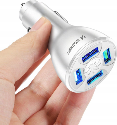 Karikues makine Wozinsky WCCAW, 50W, 4x USB A QC, i bardhë