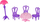 Set shpie lodër Leantoys Villa House, me drita, me figura, rozë