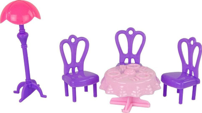 Set shpie lodër Leantoys Villa House, me drita, me figura, rozë