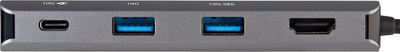 Adapter multiport USB C StarTech.com, HDMI 4K 30Hz, Power Delivery 100W, gri