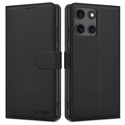 Këllëf telefoni Tech-Protect Wallet Power për Motorola Moto G15, portofol, me stand, i zi