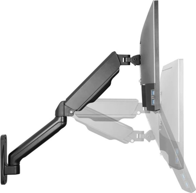 Mbajtëse muri Techly Swivel për monitor 17-32", krah me gaz, e zezë