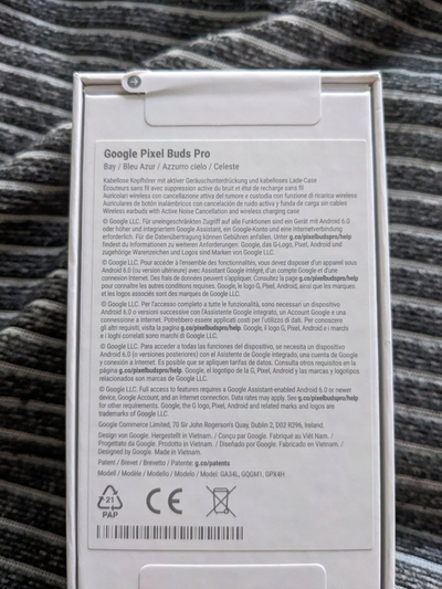 Безжични слушалки Google Pixel Buds Pro, ANC, со кутија за полнење, сини