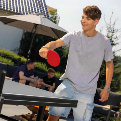 Tavolinë pingpongu Sponeta Hobbyline për brenda, paloset, me rrota, e gjelbër