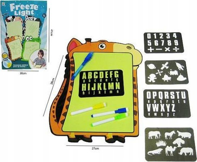 Dërrasë shkrimi me drita Hipo Light CQ150-1, 38x27cm, dry erase