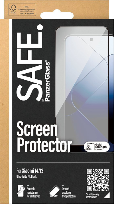 Mbrojtës ekrani SAFE by PanzerGlass për Xiaomi 13, xham i temperuar, Ultra Wide Fit, transparent