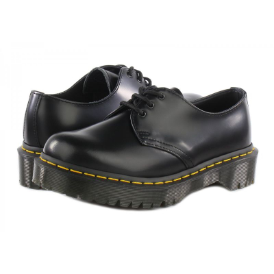 Këpucë Dr Martens 1461 Bex DM21084001, lëkurë natyrale, taban AirWair, të zeza