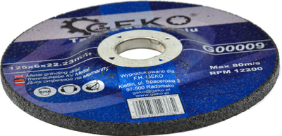 Гребен диск Geko Metal, 125x6x22.23 mm